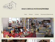 Tablet Screenshot of haus-der-kunsthandwerke.com